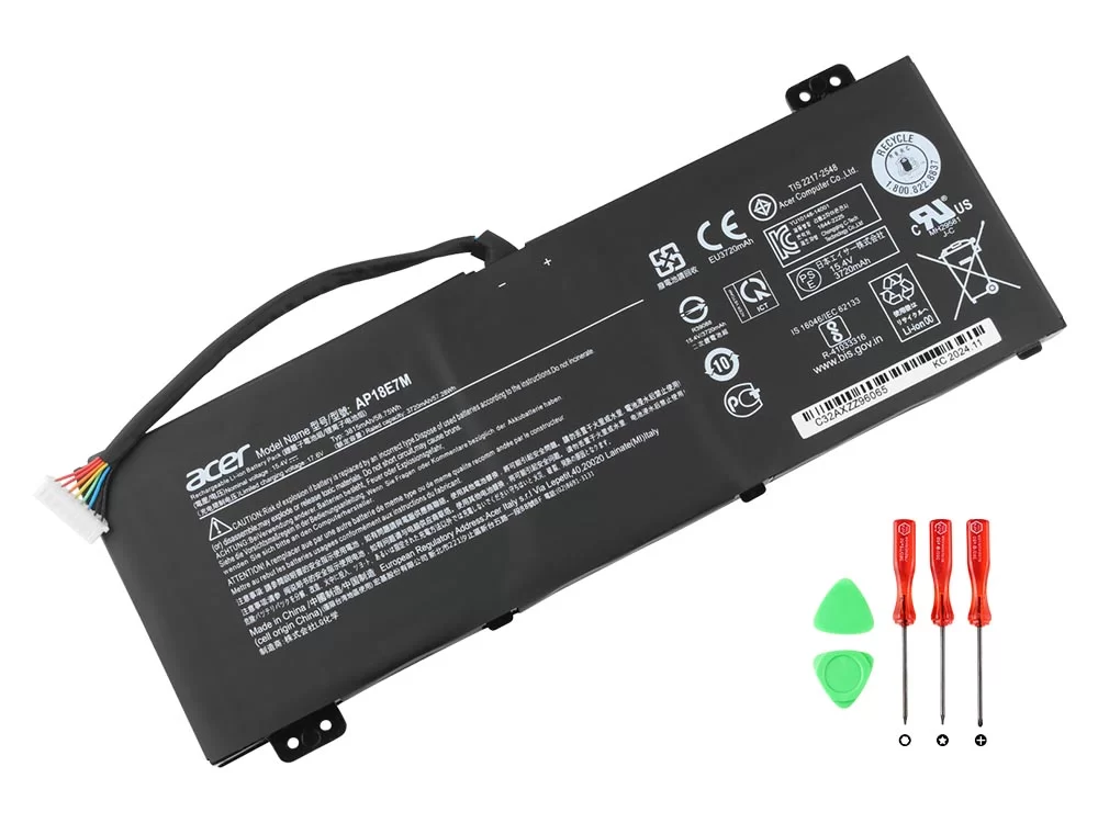 Original 3815mAh 58.75Wh Acer 4ICP4/69/90 AP18E7M Batería