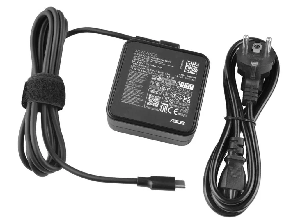 Original 65W USB-C Asus Zenbook S16 UM5606KA Cargador AC Adaptador + Cable Original 65W USB-C Asus Zenbook S16 UM5606KA Cargador AC Adaptador + Cable
