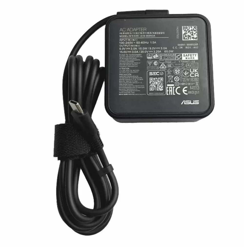 Original 65W USB-C Asus Zenbook S16 UM5606KA Cargador AC Adaptador + Cable Original 65W USB-C Asus Zenbook S16 UM5606KA Cargador AC Adaptador + Cable