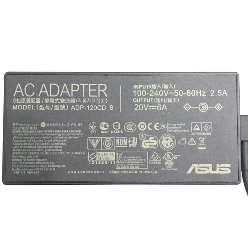 Original 120W 6A Asus 0A001-00860000(4.5mm*3.0mm) Adaptador Cargador