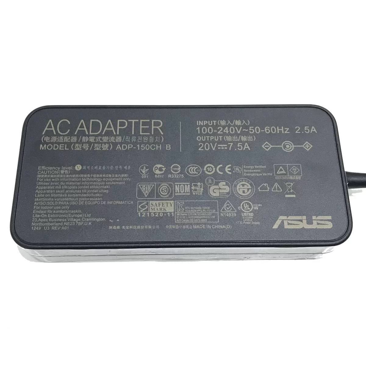 Original 150W 7.5A Asus ROG G731GT-AU004T AC Adaptador Cargador