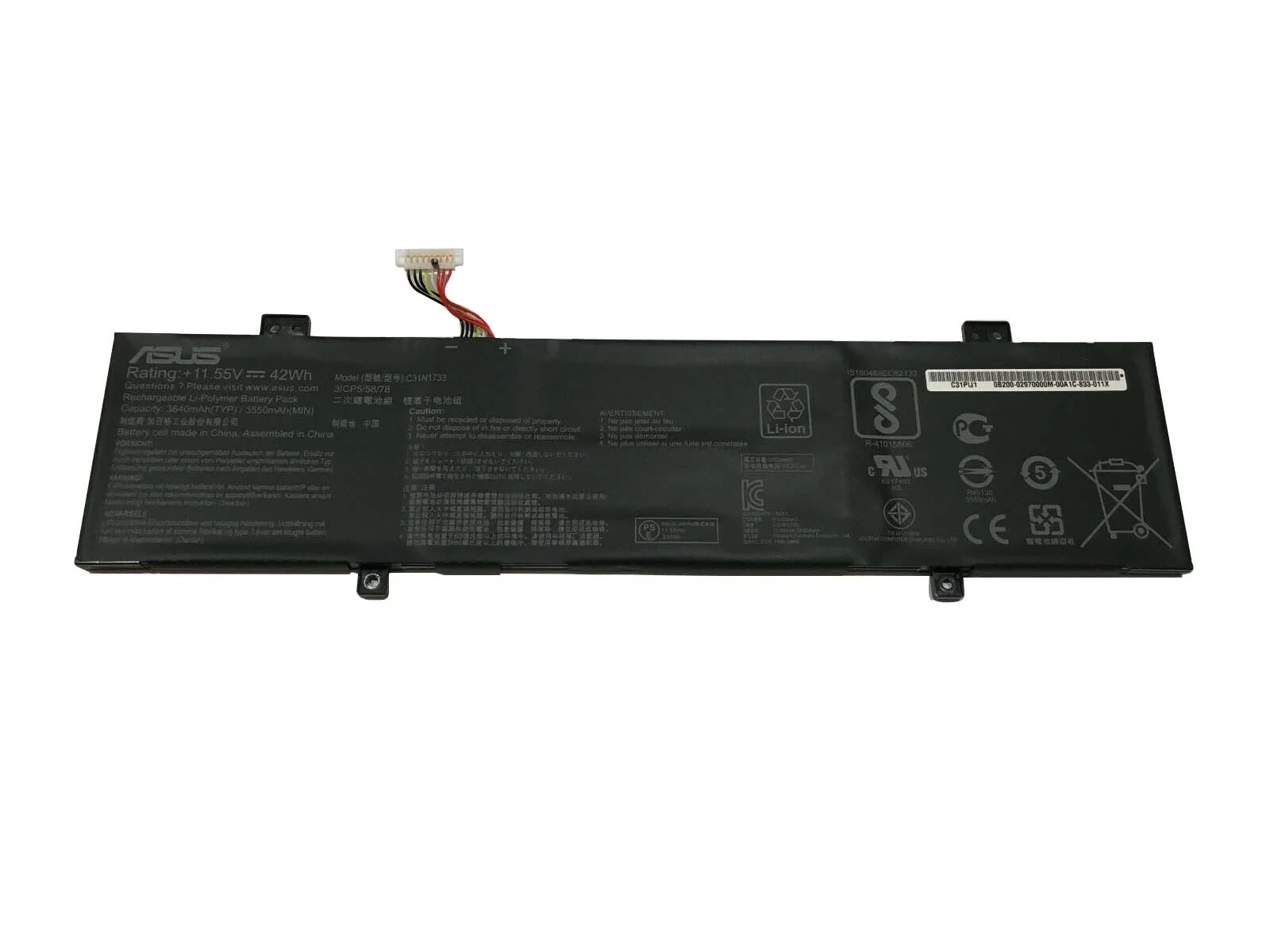 Original 3640mAh 42Wh Asus 0B200-02970000 Batería