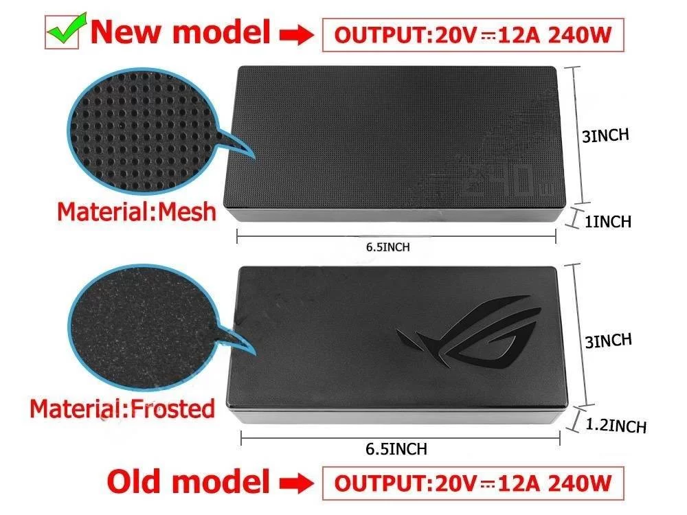 Original 240W Delgado Asus TUF Gaming F16 FX607 Cargador AC Adaptador + Cable