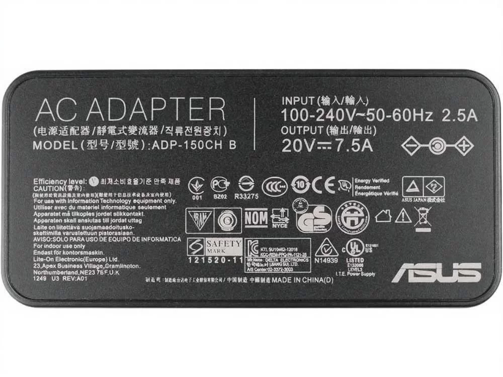 Original 150W Asus 90-XB06N0PW00040Y ADP-135DB ADP-150NB AC Adaptador + Cable