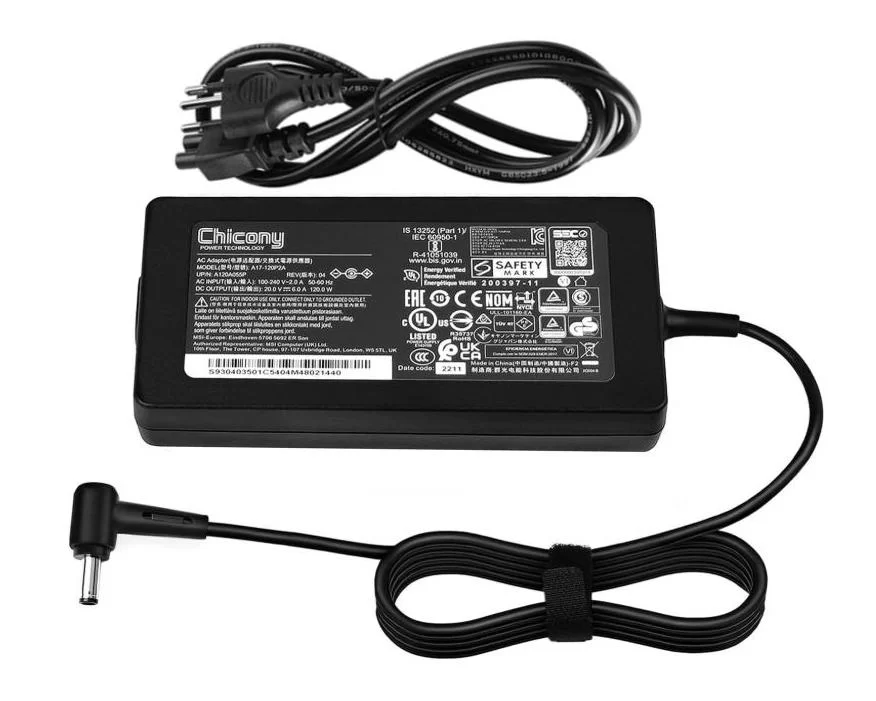 Original 20V 6A 120W MSI 9S7-16R821-062 Adaptador Cargador + Cable