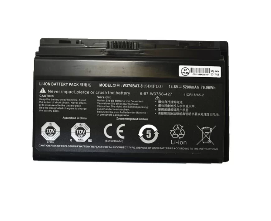 Original 5200mAh 76.96Whr Batería Clevo 6-87-W370S-427