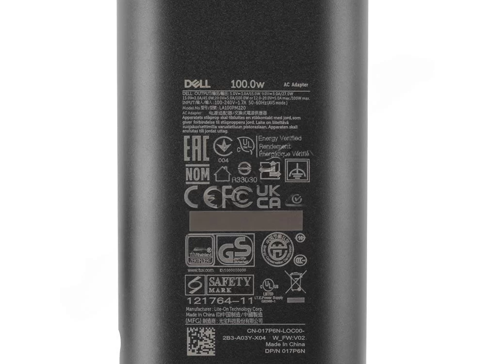 Original 100W USB-C Dell 8T03C FJHVF Adaptador Cargador + Cable