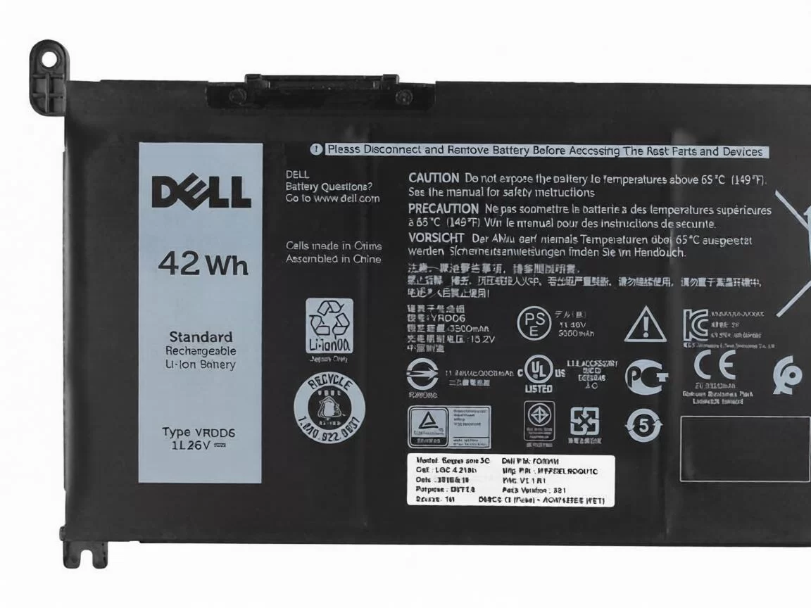 Original 3500mAh 42Wh Dell 01VX1H YRDD6 Batería