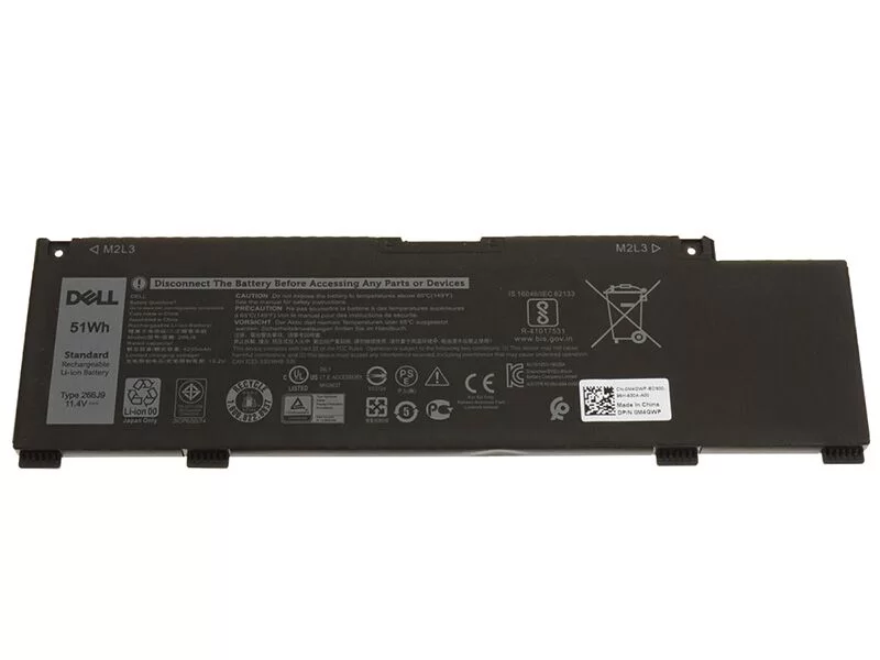 Original 51Wh 4255mAh Dell 266J9 0266J9 M4GWP Batería