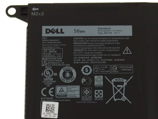 Original 6710mAh 56Wh Dell 90V7W Batería