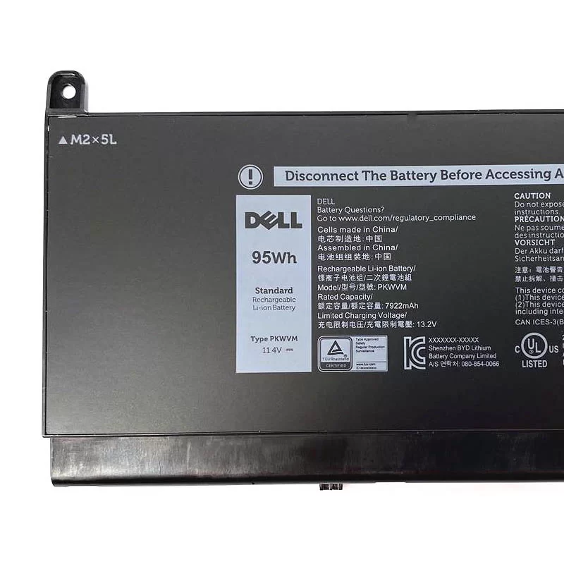 Original 95Wh Dell Precision 7560 Batería