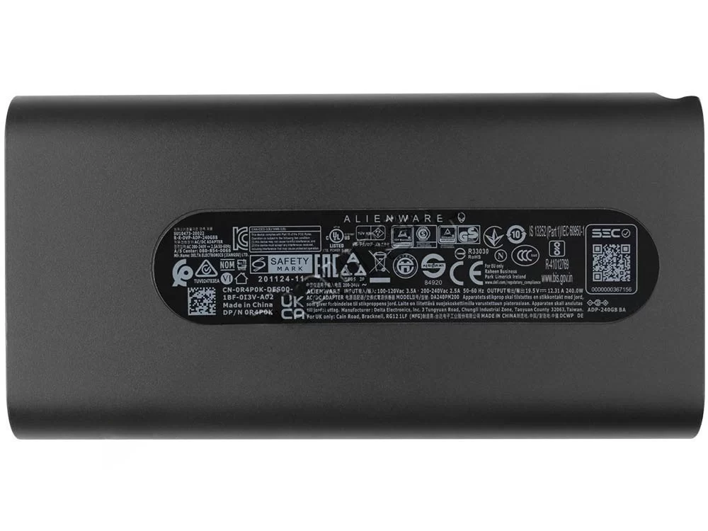 Original 240W Dell 0PHF5J PHF5J GaN AC Adaptador + Cable