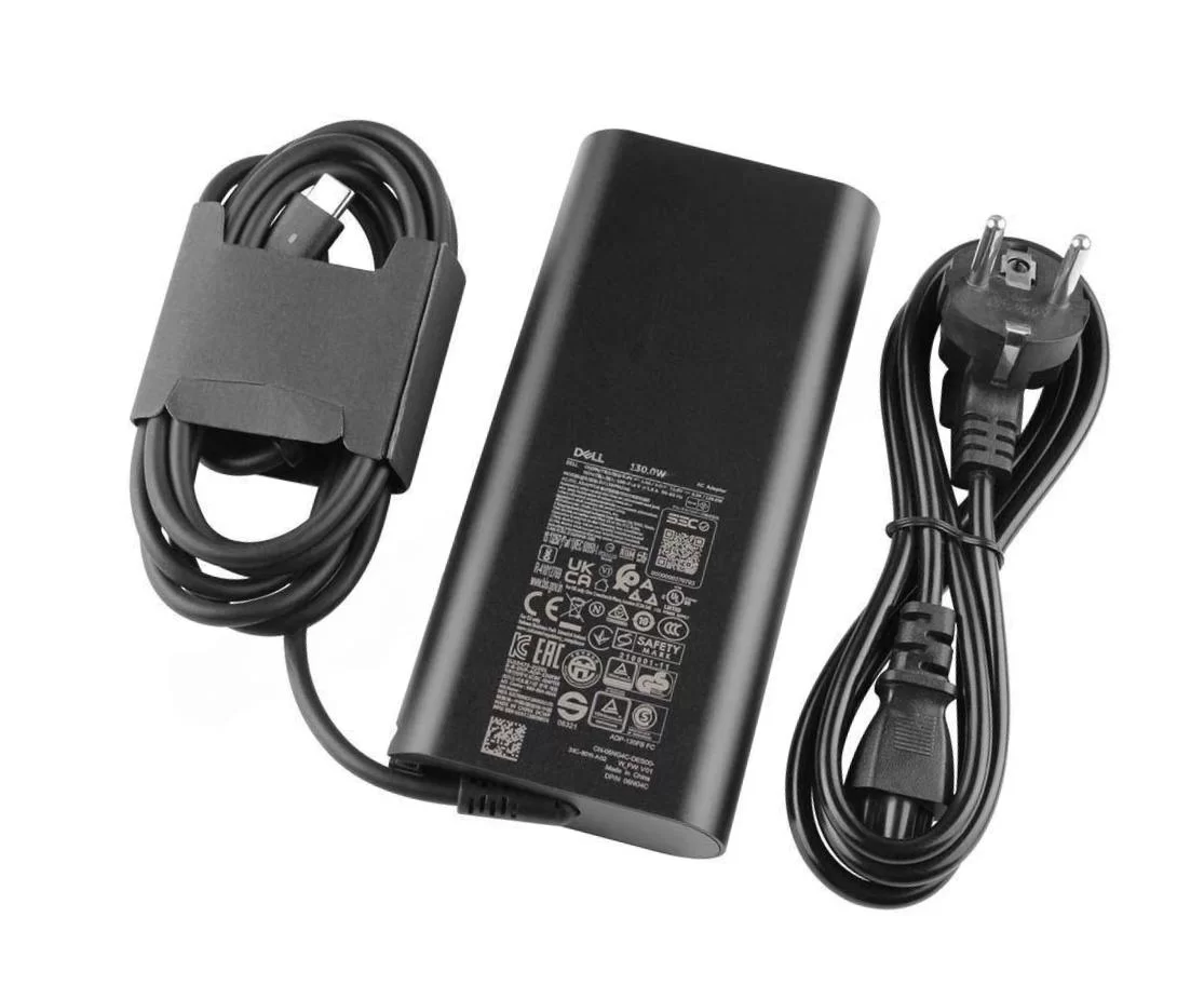 Original 130W USB-C Dell DA130PM170 GaN AC Adaptador + Cable