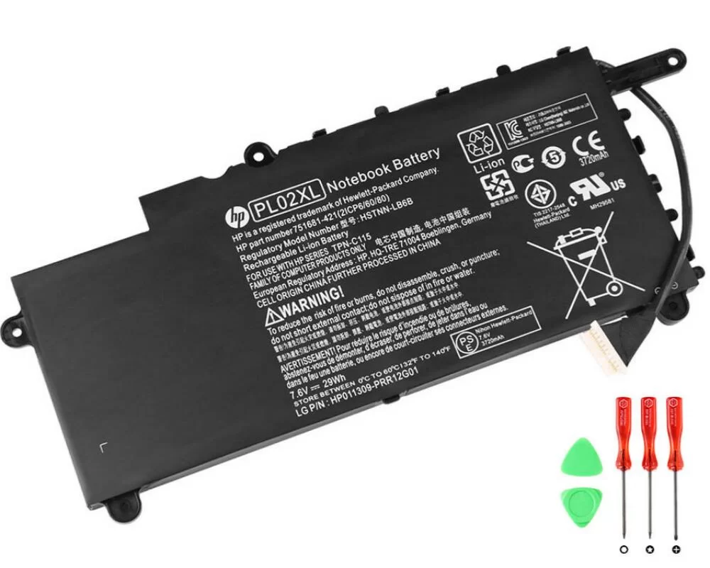 Original 29Wh HP HSTNN-LB6B HSTNN-LB6R Batería