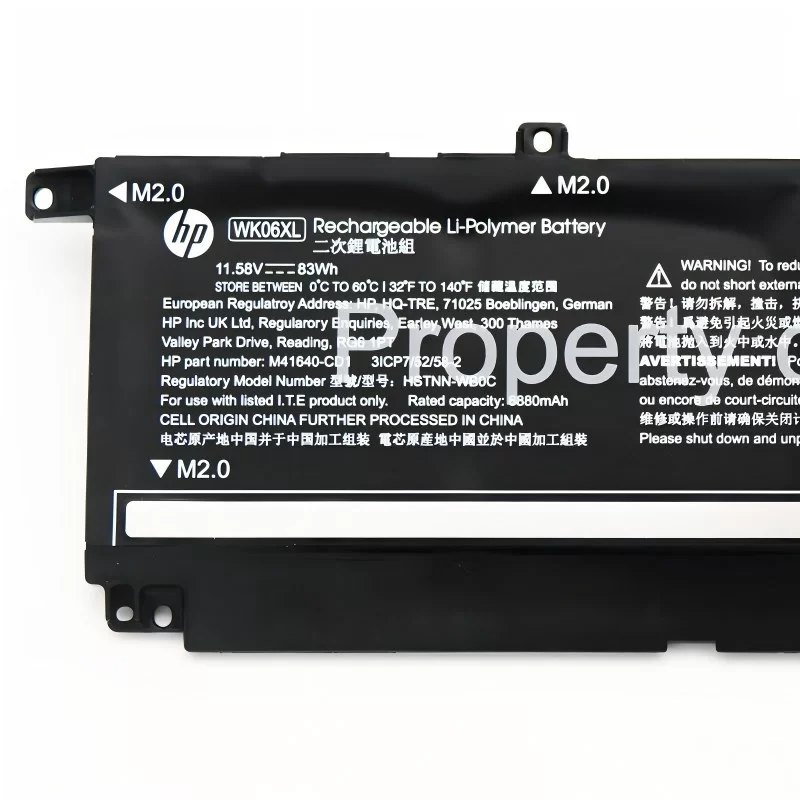 Original 83Wh HP HSTNN-OB21 M41640-AC1 7160mAh Batería