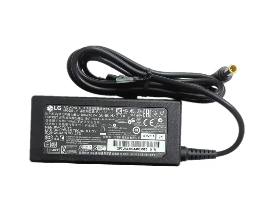 Original 65W Adaptador Cargador LG IPS Personal TV MT55S 27MT55S