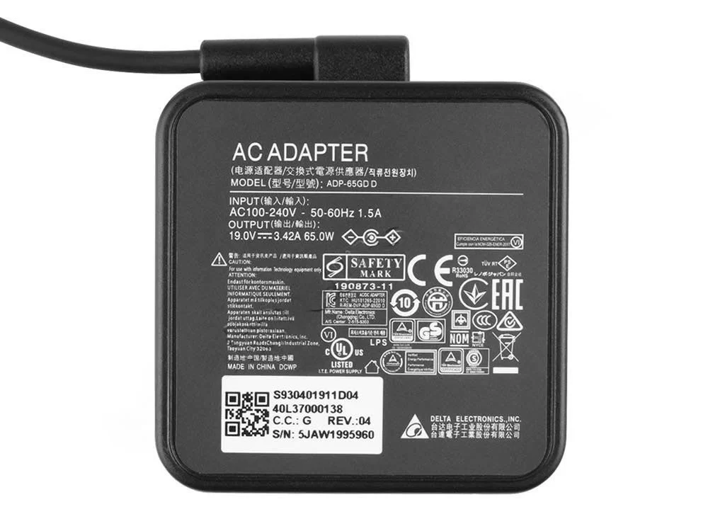 Original 19V 3.42A 65W MSI A6300 AC Adaptador + Cable