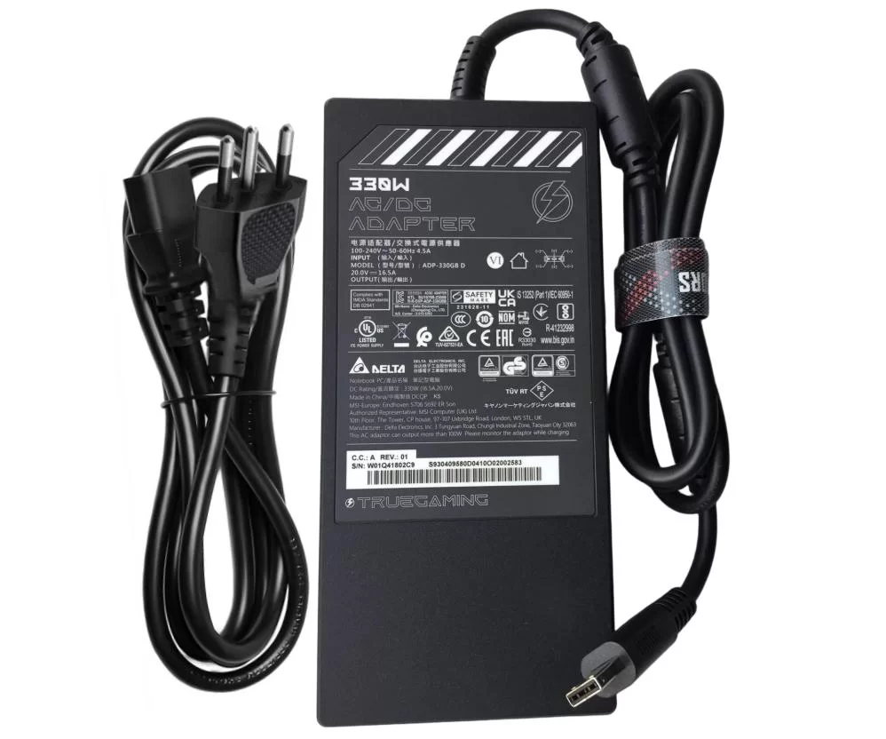 Original 20V 16.5A 330W MSI ADP-330GB D AC Adaptador + Cable