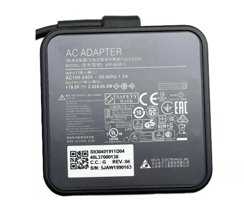 Original 19V 3.42A 65W MSI 957-14D22P-103 AC Adaptador + Cable