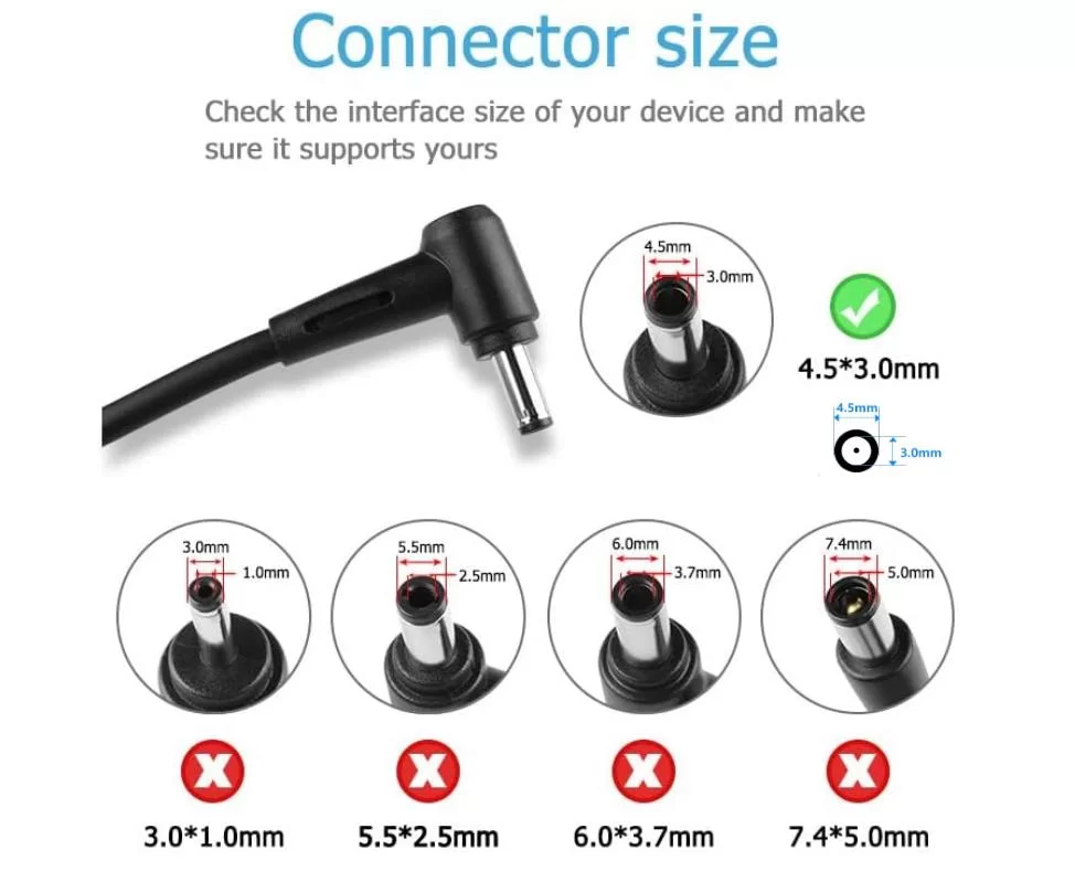 Original 19V 3.42A 65W MSI 957-14D22P-103 AC Adaptador + Cable