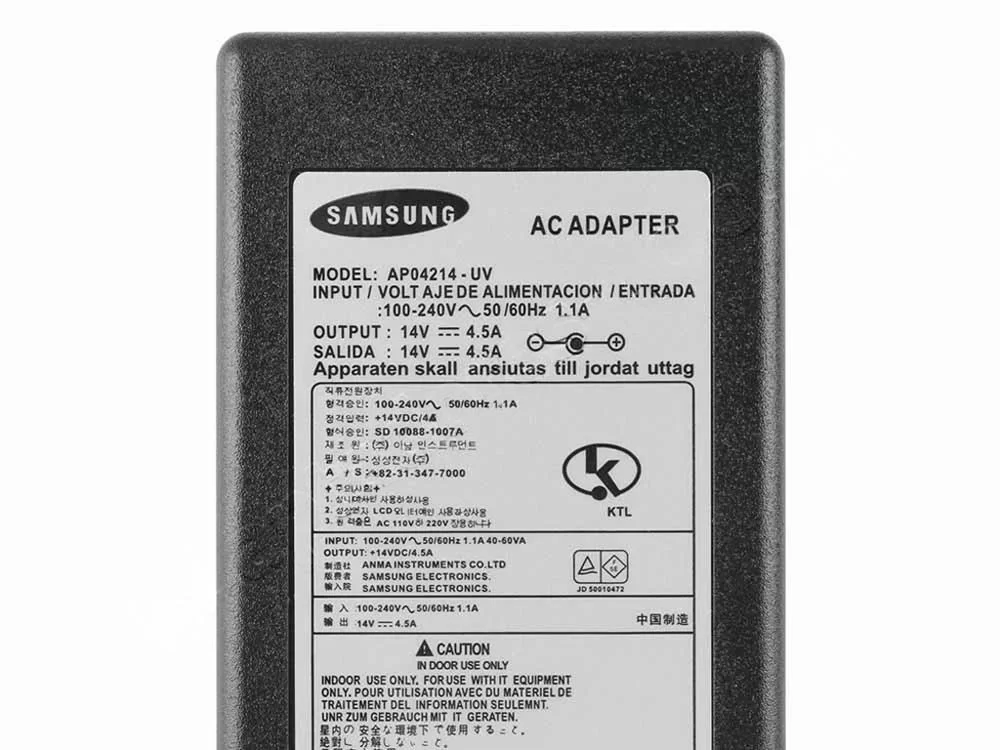 Original 14V 4.143A 45W Samsung LC24FG73FQNXZA Monitor TV Adaptador Cargador + Cable