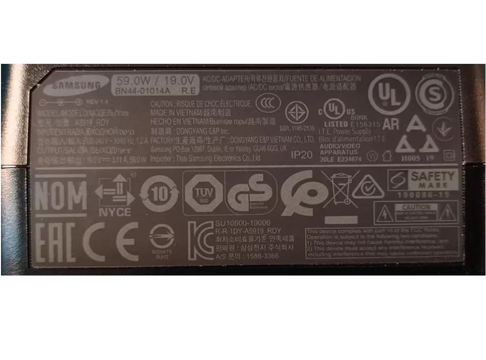 Original 59W Samsung HW-Q700A AC Adaptador + Cable